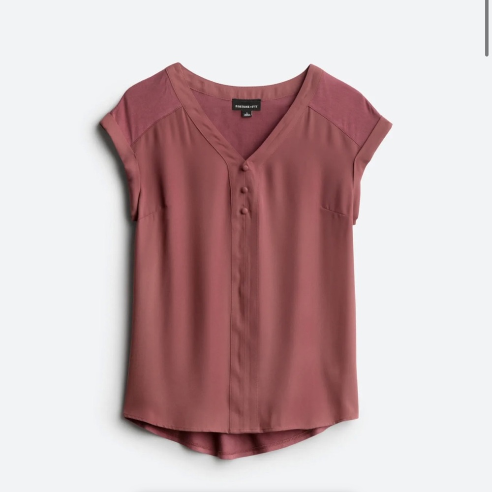 Helina Mixed Material Blouse